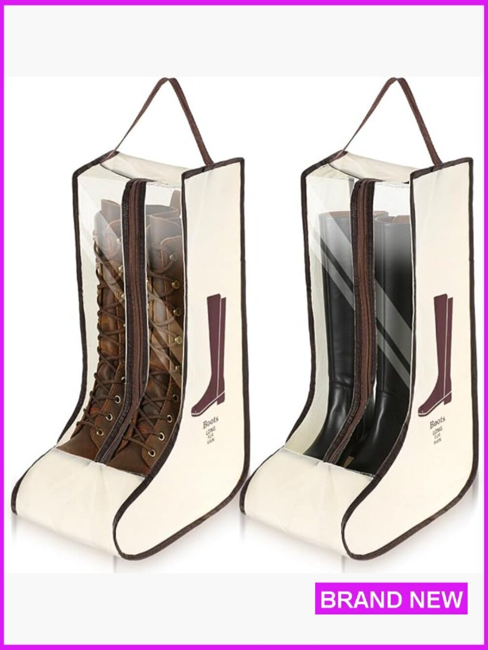 Portable Tall Boot Storage Bags Dustproof Waterproof Travel Organizer with